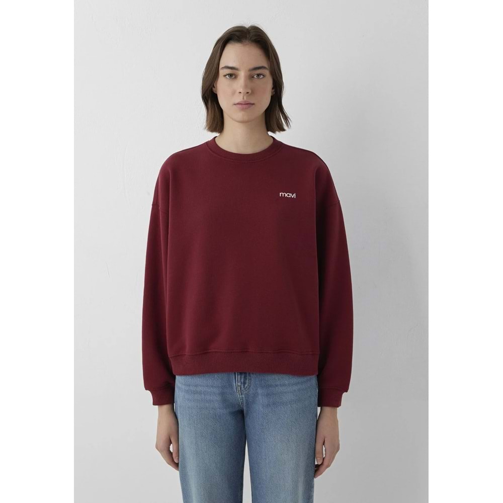 Mavi M1S10490-85633 Mavi Logo Baskılı Kadın Sweatshirt