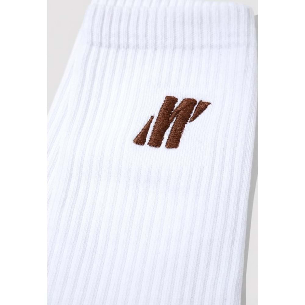 Mavi M0912192-21649 Mavi Pro Nakışlı Soket Tenis Çorabı Unisex Çorap