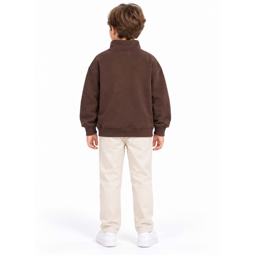 Mavi M6S10142-88067 Mavi Jeans Baskılı Yarı Fermuarlı Çocuk Sweatshirt