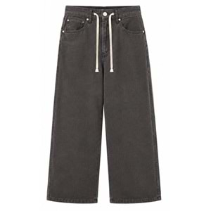 Mavi M1011274-71541 Dokuma Pantolon Bol Kesim Düz Paça Jean Kadın Kot Pantolon