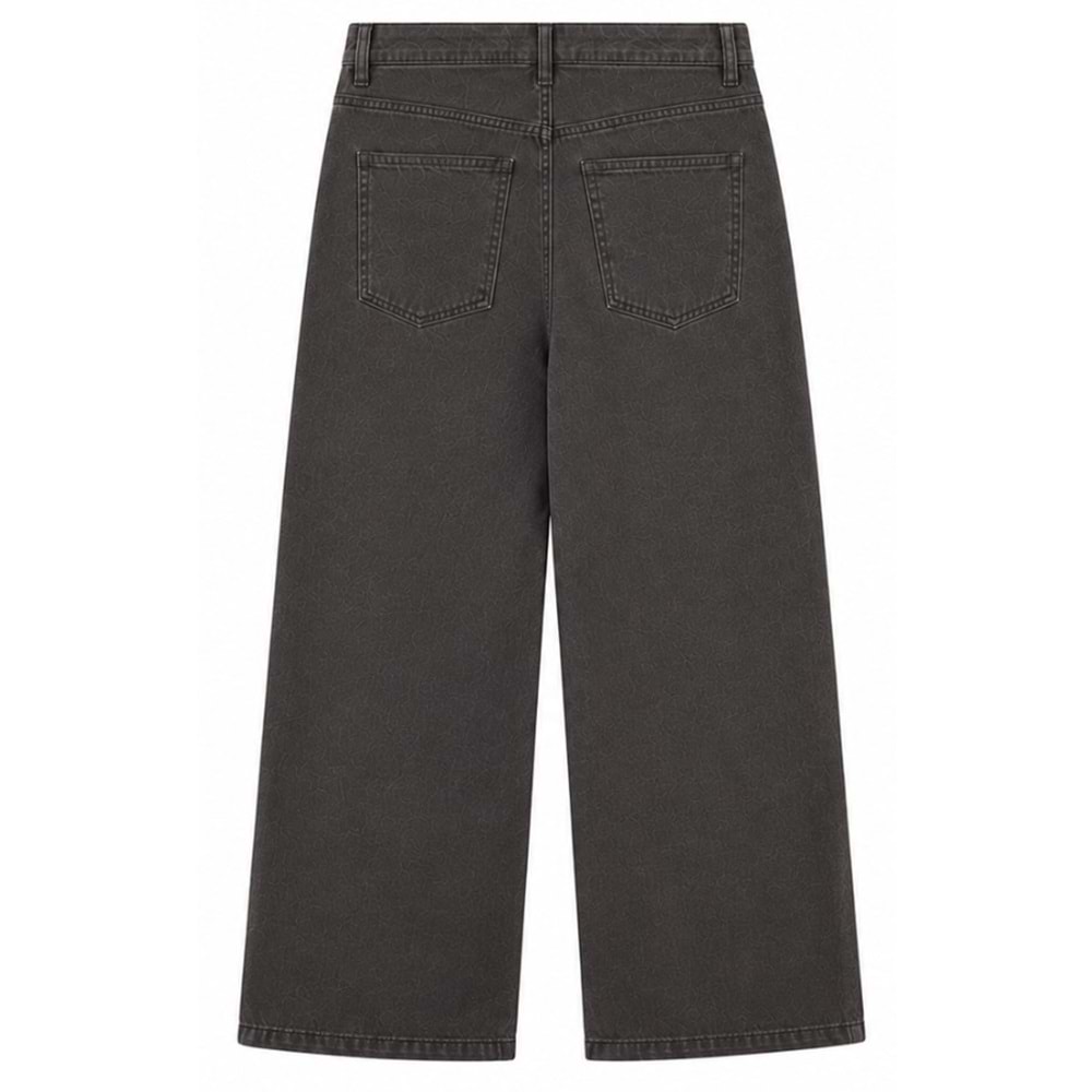 Mavi M1011274-71541 Dokuma Pantolon Bol Kesim Düz Paça Jean Kadın Kot Pantolon