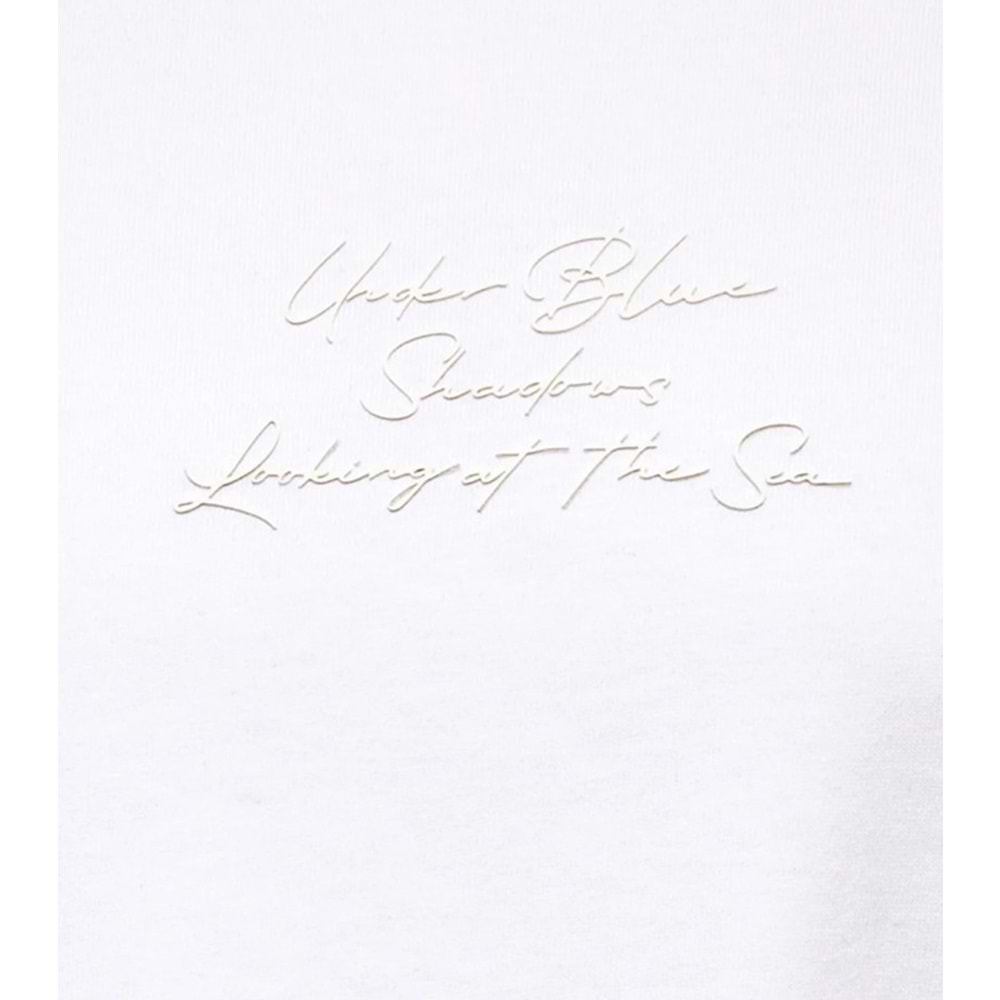 Mavi M0613674-620 Baskılı Beyaz Tişört Loose Fit Baskılı Tişört Erkek T-Shirt