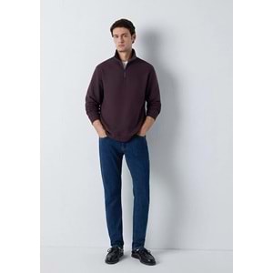 Mavi M0S20027-70223 Mavi Yarı Fermuarlı Erkek Sweatshirt