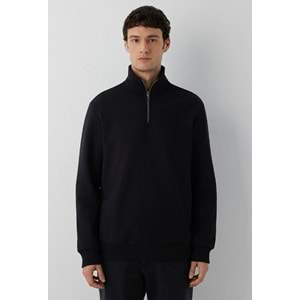 Mavi M0S20027-900 Mavi Yarı Fermuarlı Erkek Sweatshirt