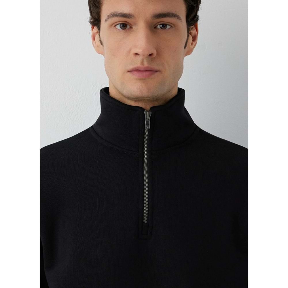 Mavi M0S20027-900 Mavi Yarı Fermuarlı Erkek Sweatshirt