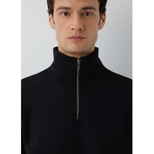 Mavi M0S20027-900 Mavi Yarı Fermuarlı Erkek Sweatshirt