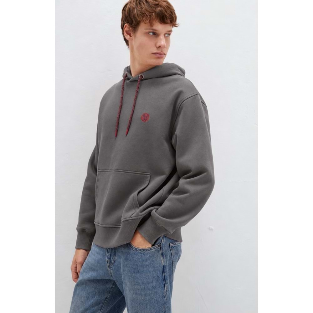 Mavi 065809-86560 Logo Nakışlı Erkek Kapüşonlu Sweatshirt
