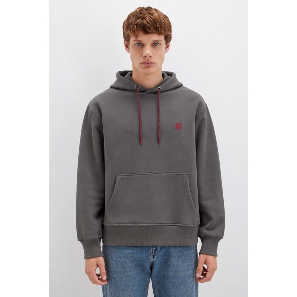 Mavi 065809-86560 Logo Nakışlı Erkek Kapüşonlu Sweatshirt