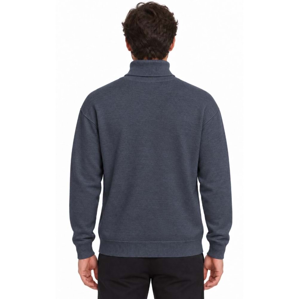 Mavi M0720066-70490 Mavi Boğazlı Kazak Erkek Sweatshirt