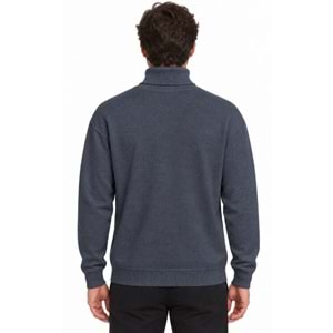 Mavi M0720066-70490 Mavi Boğazlı Kazak Erkek Sweatshirt
