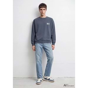 Mavi M0S10659-80776 Mavi Logo Baskılı Sweatshirt Erkek Sweatshirt