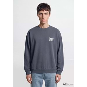 Mavi M0S10659-80776 Mavi Logo Baskılı Sweatshirt Erkek Sweatshirt