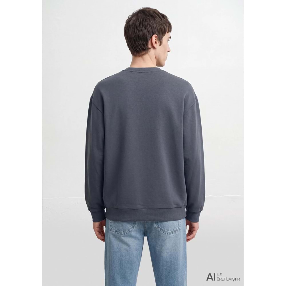 Mavi M0S10659-80776 Mavi Logo Baskılı Sweatshirt Erkek Sweatshirt