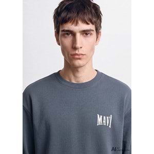 Mavi M0S10659-80776 Mavi Logo Baskılı Sweatshirt Erkek Sweatshirt