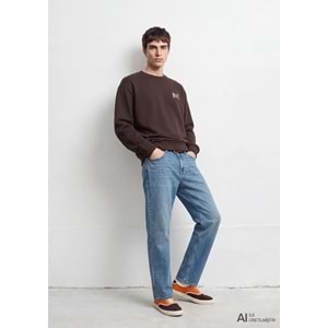 Mavi M0S10659-70219 Mavi Logo Baskılı Sweatshirt Erkek Sweatshirt