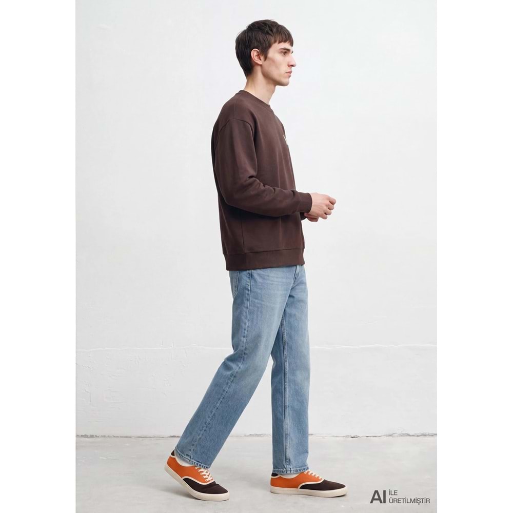 Mavi M0S10659-70219 Mavi Logo Baskılı Sweatshirt Erkek Sweatshirt