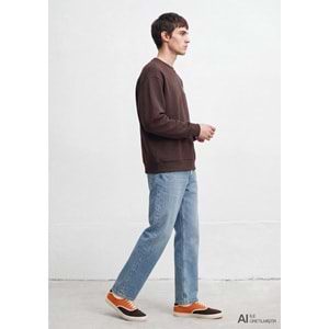 Mavi M0S10659-70219 Mavi Logo Baskılı Sweatshirt Erkek Sweatshirt