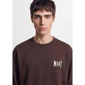 Mavi M0S10659-70219 Mavi Logo Baskılı Sweatshirt Erkek Sweatshirt