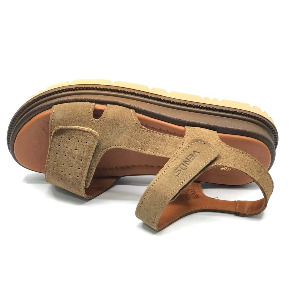 Venüs Garnet Hakiki Deri Comfort Ortopedik Kadın Sandalet