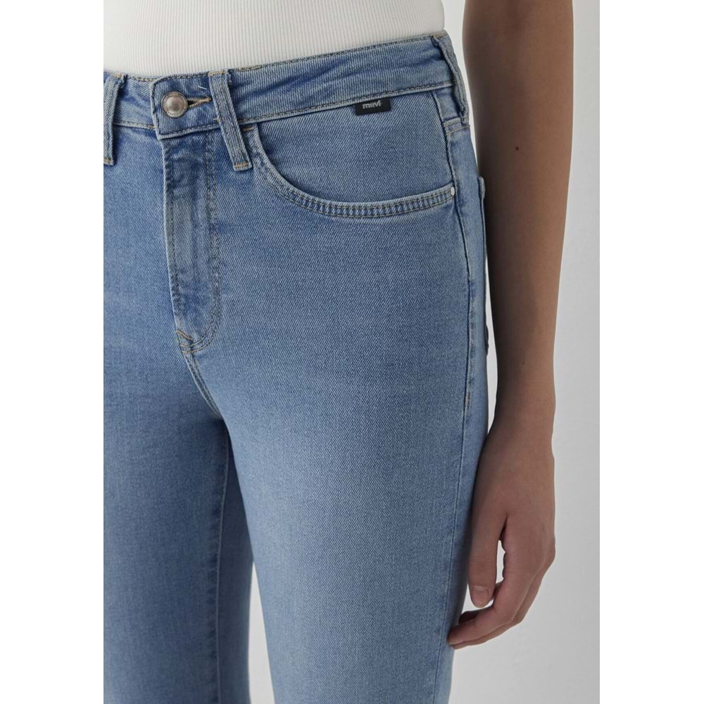 Mavi M101437-A7437 BlissLt Brushed Premium Blue Yüksek Bel Denim Jean Kadın Kot Pantolon