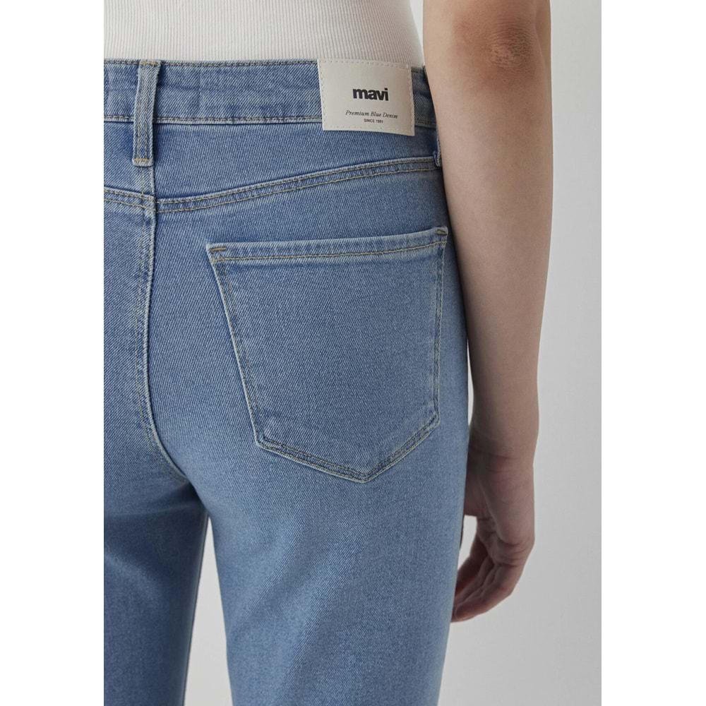 Mavi M101437-A7437 BlissLt Brushed Premium Blue Yüksek Bel Denim Jean Kadın Kot Pantolon