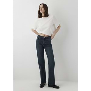Mavi M101072-A6614 Victoria Wide Leg Yüksek Bel Premium Blue Vintage Denim Jean Kadın Kot Pantolon