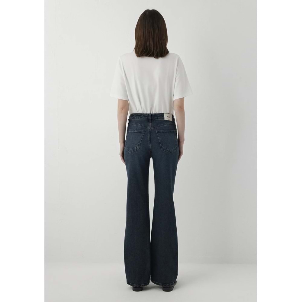 Mavi M101072-A6614 Victoria Wide Leg Yüksek Bel Premium Blue Vintage Denim Jean Kadın Kot Pantolon