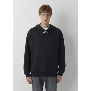 Mavi M0S20144-82908 Mavi Kapüşonlu Demir Detaylı Erkek Sweatshirt