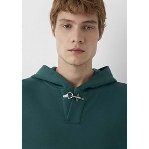 Mavi M0S20144-71932 Mavi Kapüşonlu Demir Detaylı Erkek Sweatshirt