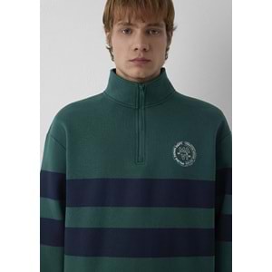 Mavi M0S20110-71932 Mavi Logo Detaylı Yarım Fermuarlı Sweatshirt
