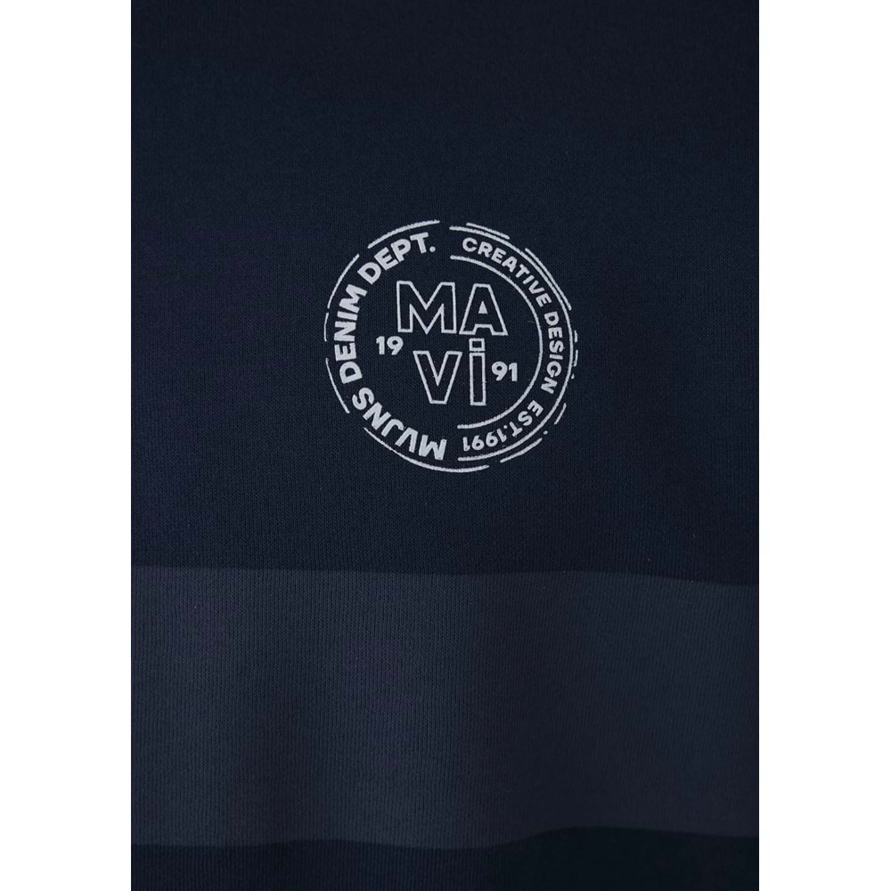 Mavi M0S20110-70488 Mavi Logo Detaylı Yarım Fermuarlı Sweatshirt