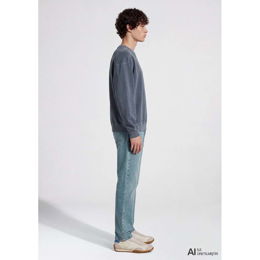 Mavi M0S20035-80776 Mavi Bisiklet Yaka Sweatshirt Erkek Sweatshirt