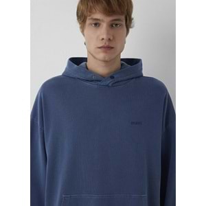 Mavi M0S20034-70488 Mavi Kapüşonlu Erkek Sweatshirt