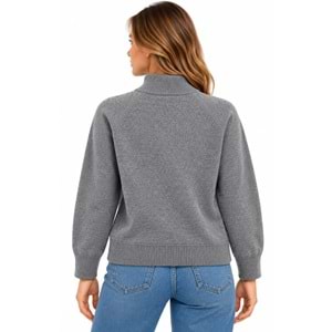 Mavi M1720012-83096 Mavi Yarı Düğmeli Kazak Kadın Sweatshirt