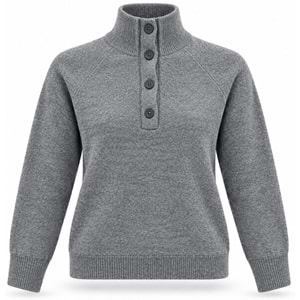 Mavi M1720012-83096 Mavi Yarı Düğmeli Kazak Kadın Sweatshirt