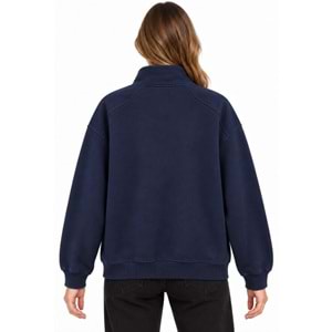 Mavi M1S20132-84371 Mavi Jeans Logo Baskılı Yarım Fermuarlı Kadın Sweatshirt
