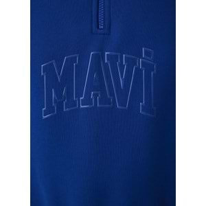Mavi M1S20130-70896 Mavi Logo Baskılı Yarım Fermuarlı Kadın Sweatshirt