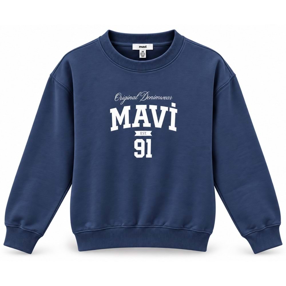 Mavi M1S20140-70487 Mavi Logo Baskılı Kadın Sweatshirt