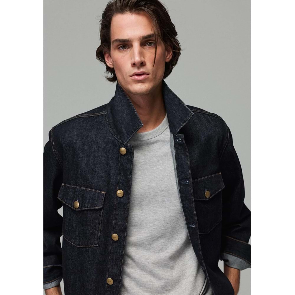 Mavi M0121290-A7779 Mavi Caleb Classic Vintage Rinse Denim Kot Ceket Erkek Ceket