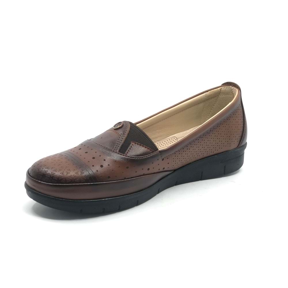 Berfilla Dr.Tavsiyeli İçi %100 Deri Anne Kadın Babet Ayakkabı