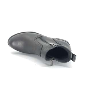 Ayakdaş 2016 Çift Fermuarlı Düz Taban Deri Kadın Bot