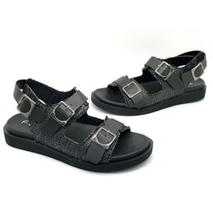 Feles Ortapedik Taban Hasır Detaylı Kadın Sandalet