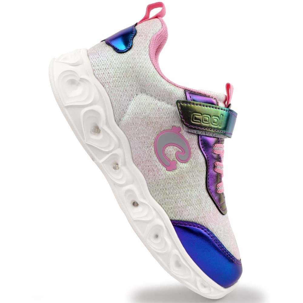 Cool Yuki Işıklı Ortopedik Taban Kız Çocuk Spor Ayakkabı