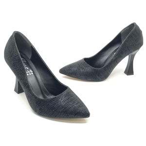 Seribo Desen Detaylı Stiletto Kadın Topuklu Ayakkabı