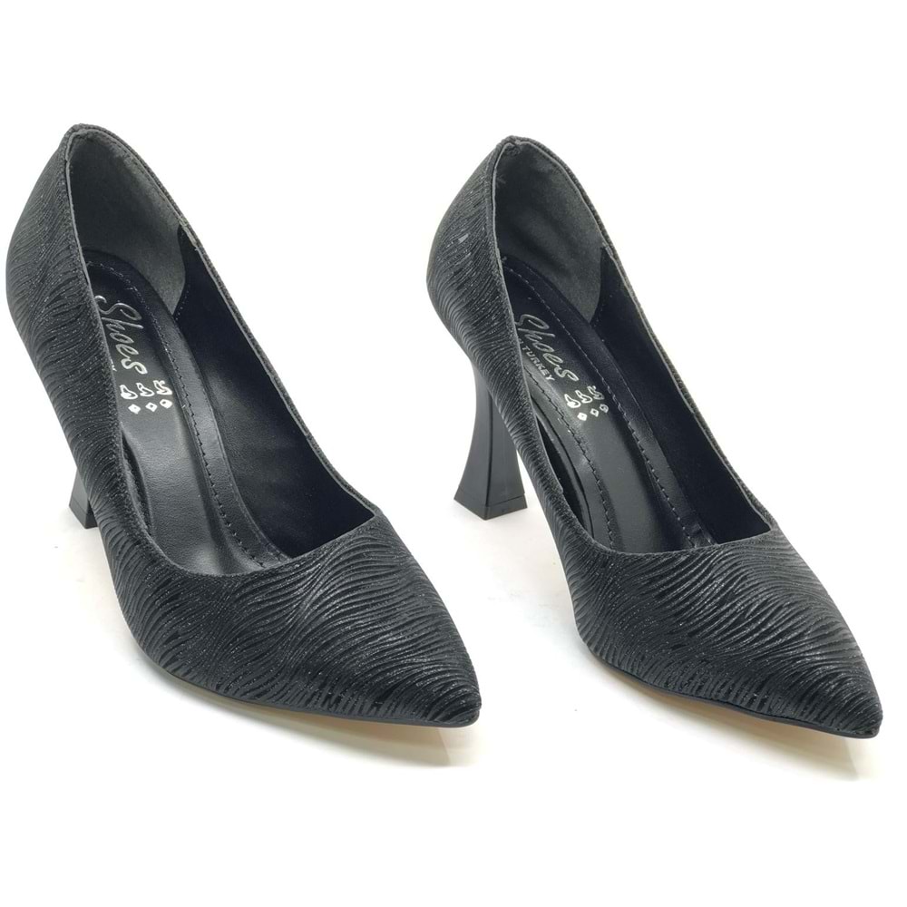 Seribo Desen Detaylı Stiletto Kadın Topuklu Ayakkabı