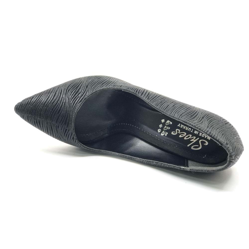 Seribo Desen Detaylı Stiletto Kadın Topuklu Ayakkabı