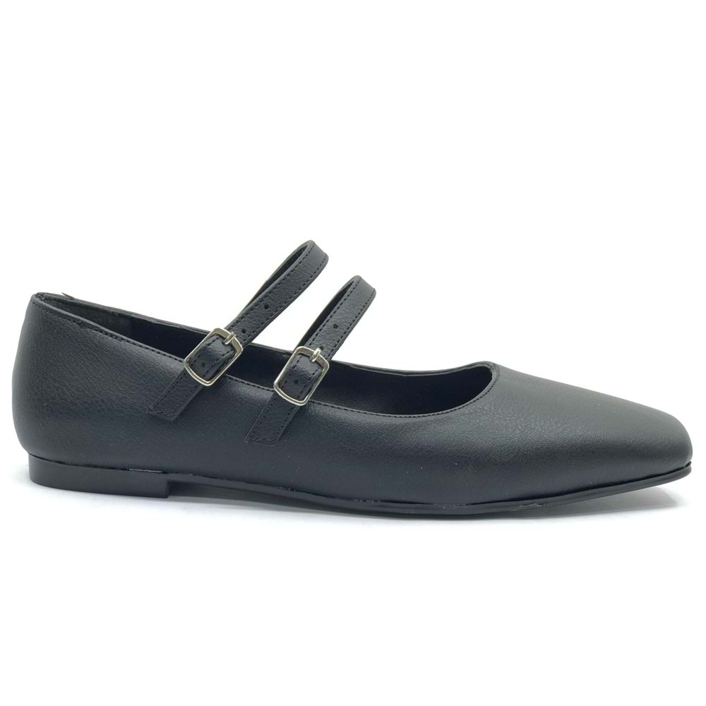 Seribo Çift Toka Detaylı Kadın Babet Ayakkabı