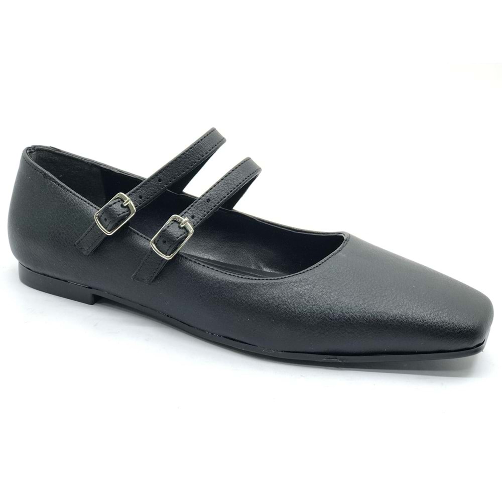 Seribo Çift Toka Detaylı Kadın Babet Ayakkabı