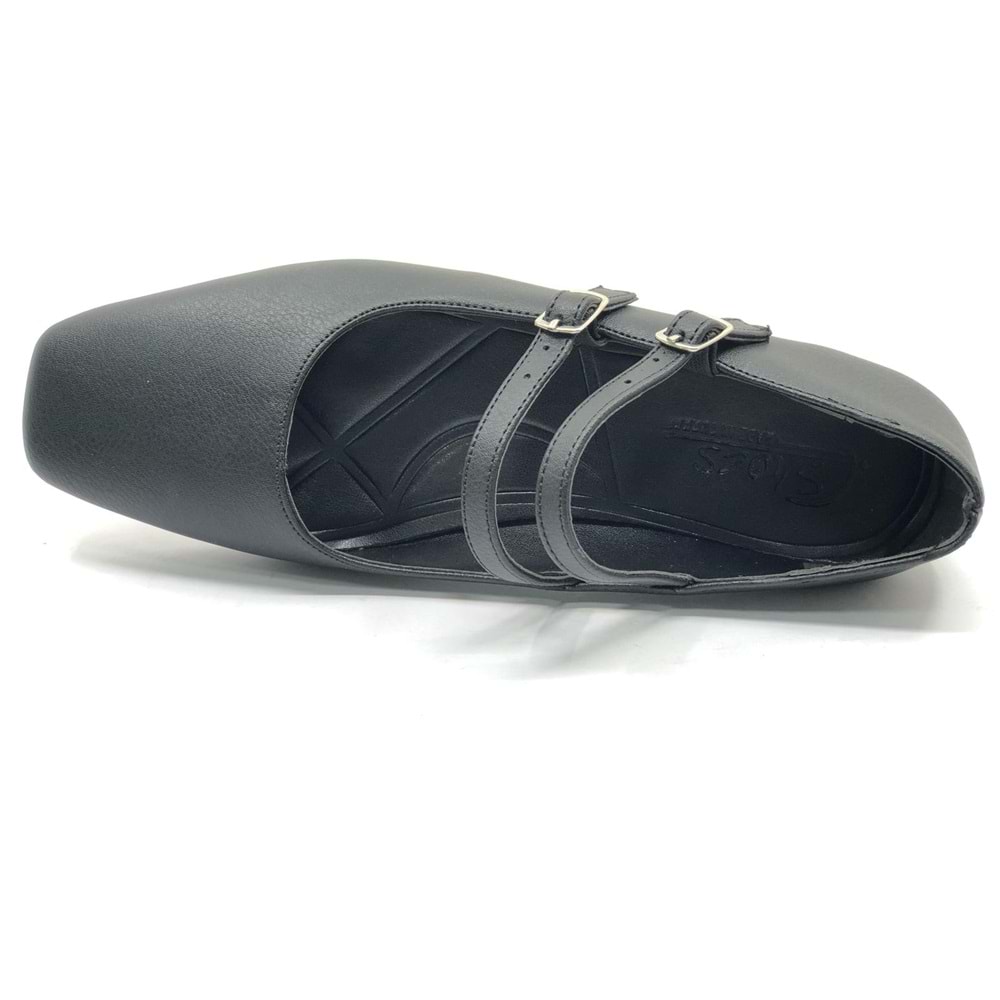 Seribo Çift Toka Detaylı Kadın Babet Ayakkabı