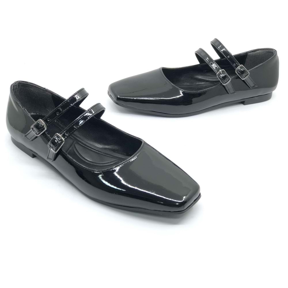 Seribo Çift Toka Detaylı Kadın Babet Ayakkabı